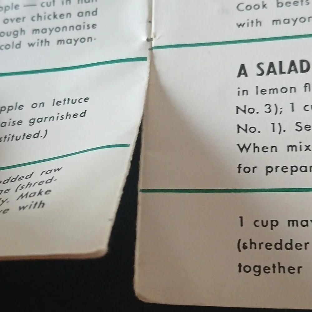 Vintage 1955 Pamphlet Instructions for using your Miracle Food Cutter Cone Model